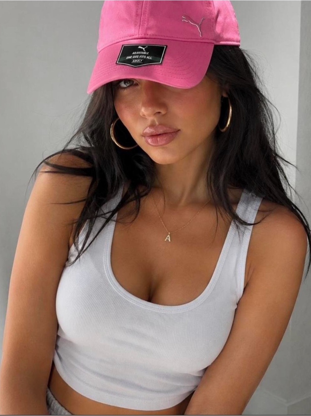 Puma Hot Pink Logo Baseball Cap